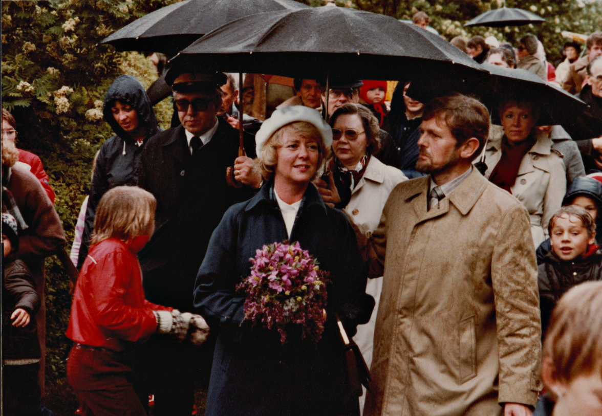 Vigdís Finnbogadóttir í heimsókn á Lystigarði Akureyrar